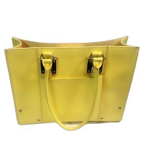 Wilson’s Yellow Genuine Leather Tote Bag Size Large